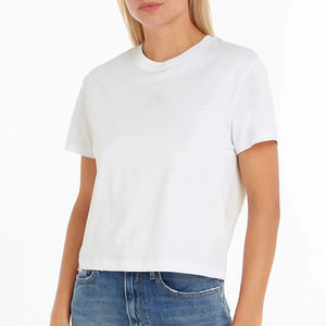 Camiseta Polar Suave y Gruesa, Ecológica, de Corte Ajustado, con Forro Polar Interior, de Algodón Sólido, Manga Corta, para Mujer, Extra Cálida - Product Image 6