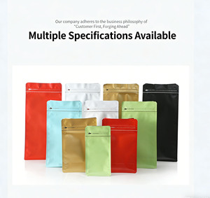 Sac vertical personnalisable en PE, résistant à l'humidité, avec fermeture éclair et valve de dégazage, adapté aux grains de café et aux noix. - Product Image 3
