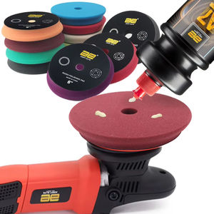 Tampon de polissage de voiture à double <span class=keywords><strong>action</strong></span> - Technologie de mousse à cellules variables, plaque de support à crochet, correction de peinture sans rayures - Product Image 1