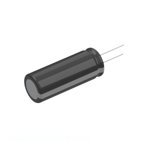 Condensador Original 400QXW220MEFC18X45 220 uF de Aluminio con Orificio Pasante, 220UF 20% 400V RADIAL - Product Image 1