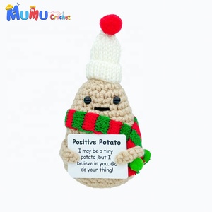 Patates positives au crochet personnalisées <span class=keywords><strong>en</strong></span> gros - Cadeau d'entreprise de soutien émotionnel avec carte à logo personnalisé - Product Image 1