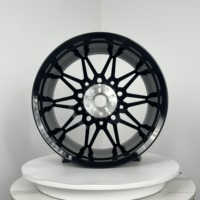 Haute charge coulée roue-jantes 18 19 pouces 5x112-120 ET25-40 brillant noir roues de voiture de passagers multi-parlant