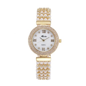 Vigilanza di signore Di Lusso Braccialetti Delle Donne Del Diamante Guarda Le Donne di Strass Ultra Sottile Da Polso Orologi di Cristallo Della Perla Orologi Dei Monili di Bling - Product Image 2