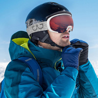 Masque de ski personnalisé avec logo, protection CE UV400, lunettes de snowboard et de ski, verres polarisés miroir, équipement de sport d'hiver OEM, protection des yeux