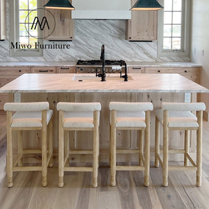 Nhà Hàng Hiện Đại Cổ Tùy Chỉnh Vải Da Bằng Gỗ Thanh Phân Ghế Cao Thanh Cà Phê Cửa Hàng Nhà Bếp Quầy Ghế - Product Image 5