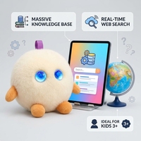 Mini Peluche Blanco con Tecnología ChatGPT, Compañero Inteligente con Voz y Emociones, Diálogo Global, Animal de Peluche Lavable con USB-C