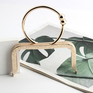 Nolvo dünya Vintage tığ çanta donanım aksesuarları cüzdan klipsler dekoratif demir çanta çerçeve çift döngüler kanca öpücük çantası - Product Image 4