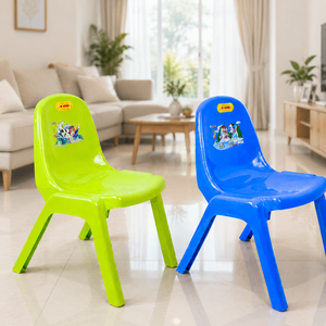 Chaise d'école pour enfants en PP multicolore, motif animalier, empilable, robuste, durable, écologique, ergonomique - Product Image 4