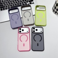 Coque de téléphone portable antichoc mate couleur tendance pour iPhone 18 17 Pro Max 16 15 14 13 – Housse de luxe magnétique robuste
