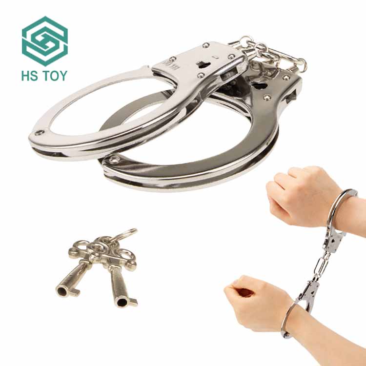 HS Высококачественная игра из нержавеющей стали, металлическая цепочка из сплава, игрушка для взрослых, полицейские наручники для косплея