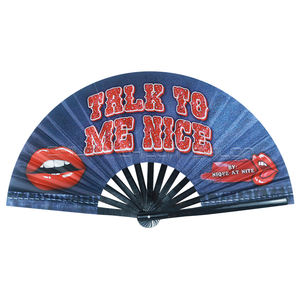 कस्टम व्यक्तिगत मुद्रण बड़े आकार के फोल्डिंग क्लैक हैंड फैन सबलिमिनेशन यूव रिएक्टिव बांस के प्रशंसक - Product Image 2