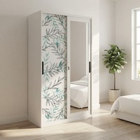Armoire de rangement en acier à 2 portes, design de vestiaires métalliques avec revêtement antirouille pour salle de repos des employés, chambre et dressing