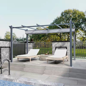 Padiglione da <span class=keywords><strong>esterno</strong></span> con tetto retrattile per uso domestico in lega di alluminio tenda isolante per alberghi e arredo da <span class=keywords><strong>esterno</strong></span> - Product Image 3