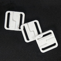 Boucles de fermeture avant de soutien-gorge en plastique en gros, personnalisées, durables, couleur blanche, fermoir de bikini 30mm