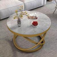 Table basse moderne minimaliste en acier et ardoise, nouveau modèle tendance pour la maison, table d'appoint pour canapé de salon, petit appartement, balcon