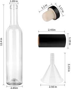 Chai thủy tinh Nhà cung cấp rõ ràng <span class=keywords><strong>275ml</strong></span> 300ml 500ml rượu Whisky Brandy Tequila Gin Tequila chai với nắp nhựa - Product Image 2