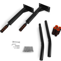 Barra Horizontal de Acero Pulido Mate ZJFIT para Gimnasio en Casa, Barra de Entrenamiento de Fuerza para Montar en la Pared, Barras Paralelas Negras Resistentes