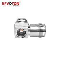 Pabrik 4.3-10 Mini DIN 4.3/10 L20 perempuan ke 4.310 steker laki-laki RA sudut kanan siku 90 derajat Adaptor CoaxConnector (rf)