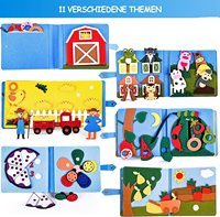 Livre d'activités en tissu feutre Montessori 3D personnalisé pour les tout-petits d'âge préscolaire, jouet d'apprentissage précoce, couleur et taille personnalisées