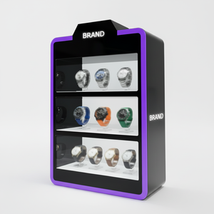 Présentoir à montres en acrylique transparent éclairé par LED <span class=keywords><strong>pour</strong></span> vitrine avec mini-support <span class=keywords><strong>pour</strong></span> montres, présentoir haut de gamme <span class=keywords><strong>pour</strong></span> montres - Product Image 1