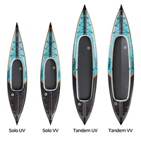 P.F. Jeu d'été des eaux de l'océan de haute qualité 390*80*40CM Solo VV point de chute bateau de Kayak de pêche gonflable