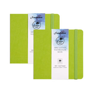 <span class=keywords><strong>Blocco</strong></span> di Carta per Acquerello Verde Erba 100% Cotone Pressato a Freddo 300gsm, 5.5*5.5 Pollici, Personalizzabile - Product Image 1