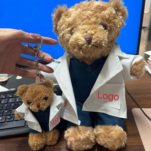Oso de Peluche al por Mayor OEM con Uniforme Médico, Juguete de Peluche con Algodón PP, Logotipo Personalizado, Oso de Peluche de Médicos y Enfermeras, Muñeco Suave - Product Image 4