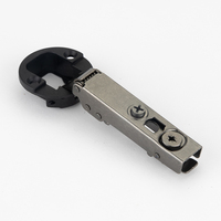 Charnière de meuble 3D en nickel noir, amortisseur bidirectionnel, charnière à fermeture douce, charnière hydraulique pour armoire de cuisine, porte en aluminium ou en verre