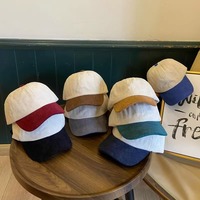 Gorras de Béisbol Personalizadas con Logotipo Bordado, 6 Paneles, Lisas, de Pana, con Visera Curva, Unisex, de Dos Tonos, Estilo Dad Hat, con Cierre a Presión
