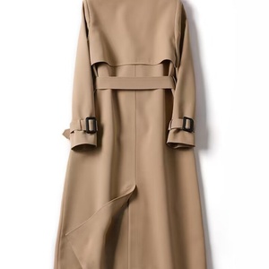 Abrigo Midi Británico de Otoño-Invierno para Mujer, Ecológico, de Doble Botonadura, Manga Larga, Estilo Urbano, Elegante, Casual, para Oficina - Product Image 6