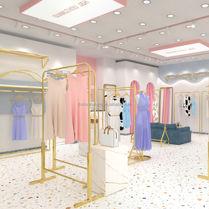 Estante de exhibición de ropa para tienda de belleza, estante de exhibición de metal para <span class=keywords><strong>boutique</strong></span> - Product Image 5