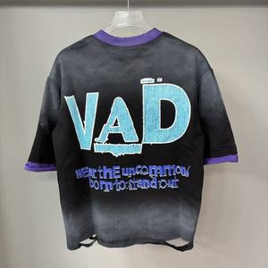 T-shirt Uomo Estivo Vintage con Stampa Cartoon Diamantata, in Cotone Lavato Effetto Consumato, Grafica <span class=keywords><strong>Anime</strong></span> Y2K, Manica Corta, VARE ALL DAY - Product Image 3