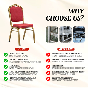 Chaises de mariage de luxe en acier doré, empilables, en métal, pour banquets et hôtels, vente en gros, pour <span class=keywords><strong>la</strong></span> <span class=keywords><strong>location</strong></span> d'événements - Product Image 4