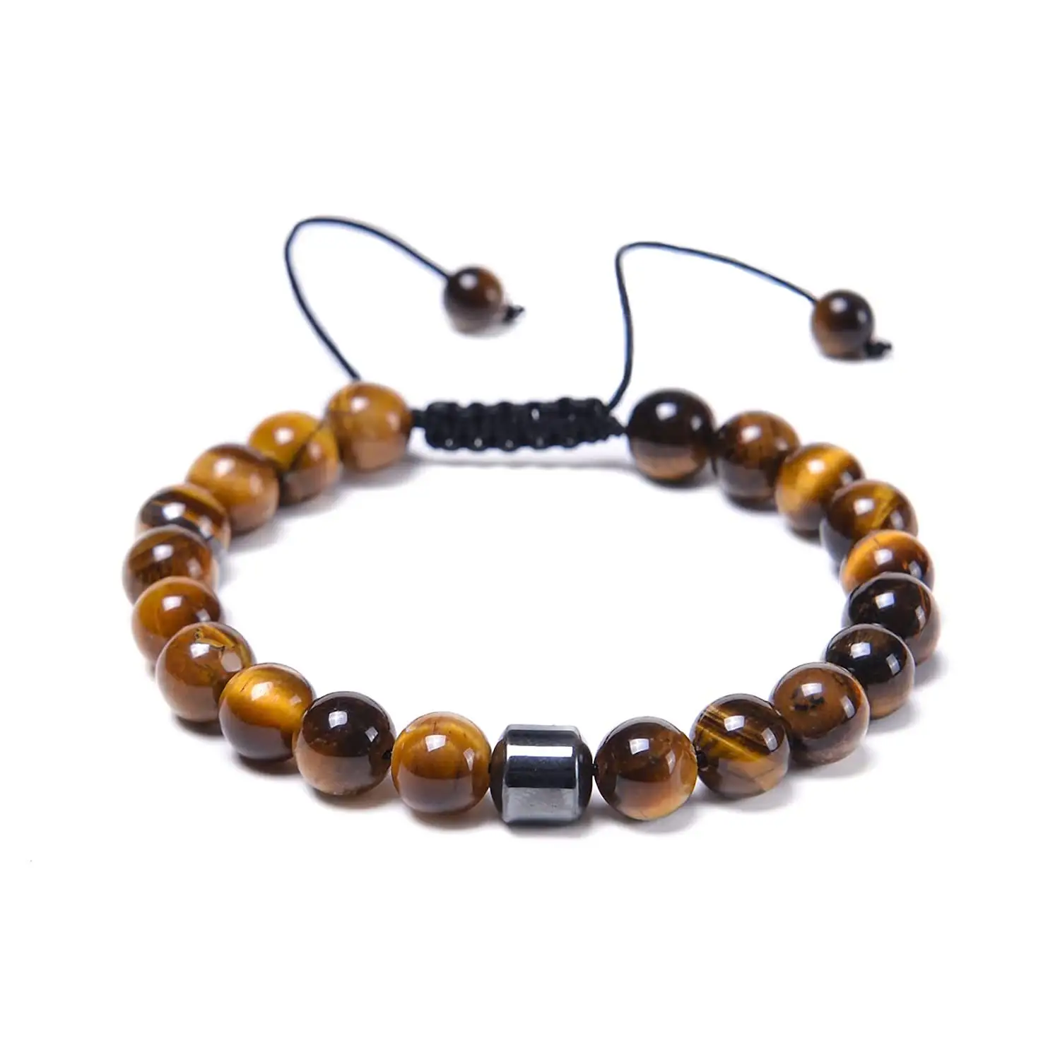 Bracelet de perles en pierre d'oeil de tigre de 8mm pour femmes, bracelets en perles d'oeil de tigre avec pendentif, offre spéciale 2022