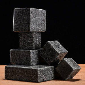 Natural Black Granite Bookends Square 1000g High Hardness Decorative Stones For Books And Display - Product Image 1