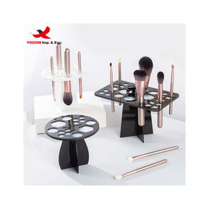 Hot Selling <b>Makeup</b> Brush Display Stand 26 Holes Black Square <b>Makeup</b> Brush <b>Holder</b> Beauty Cosmetic Display Stand - Product Image 2