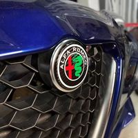 Emblème de capot avant de voiture 82mm 74mm, autocollant de calandre, badge de coffre arrière, décalcomanie, accessoires de style automobile pour Alfa Romeo