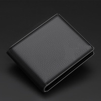 Portefeuille court en cuir pour homme, fermeture ouverte, vente en gros, personnalisable, design multi-fentes pour permis de conduire, doublure en polyester