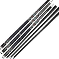 DZ-TZ-S4 Harga Pabrik Tongkat Biliar Profesional Serat Karbon Defleksi Rendah Ujung 12.4mm dengan Logo Kustom