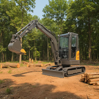 Expédition Gratuite JIAHE Mini-Excavatrice sur Chenilles Hydraulique avec Cabine 2,7 Tonnes 3 Tonnes pour Usage Agricole, Matériel de Terrassement et Accessoires à Vendre