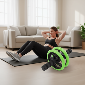 Roue double verte de 16 cm pour rouleaux abdominaux pour les exercices abdominaux - Product Image 2
