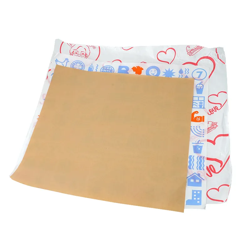 Factory customized sandwich fried chicken cake Bread Snack Pizza Other Food grade greaseproof paper manufacturers