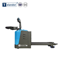 Chariot élévateur électrique robuste de 2500 kg, avec plateforme pour conducteur, empattement de 1380 mm, certifié CE