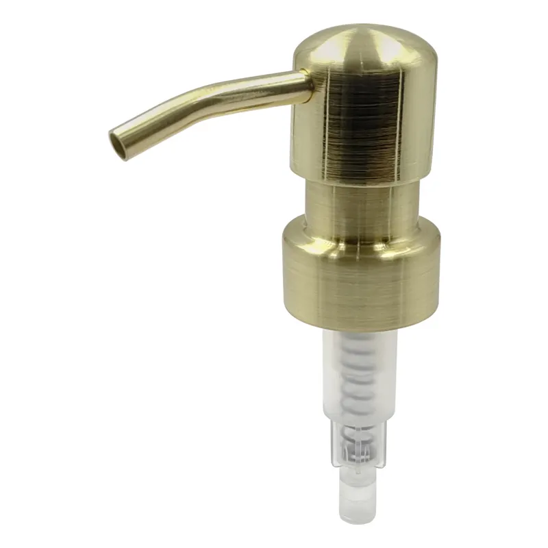 Factory Ready to Ship 28/400 Sand gold 304 stainless steel lotion pump head soap foam distributor
