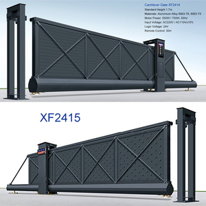 Puerta Corredera Cantilever Sin Riel PROUD Modelo XF2408 de Aleación de Aluminio de 30m con Control Remoto, No Requiere Riel para Entrada de Vehículos - Product Image 1
