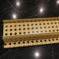 Supports et pousseurs de Mahjong américains en acrylique à motif rotin de luxe, ensemble de 4 pousseurs festonnés pour design en cannage, style bohème