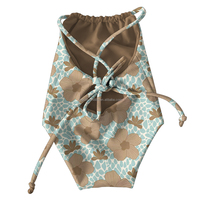 Nuevo Traje de Baño Reversible para Niñas Pequeñas, Bikini sin Mangas con Espalda Descubierta, Doble Capa, Estampado Floral Hawaiano