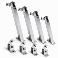Système de montage de panneaux solaires en aluminium, support inclinable triangulaire réglable pour toit en tôle ondulée