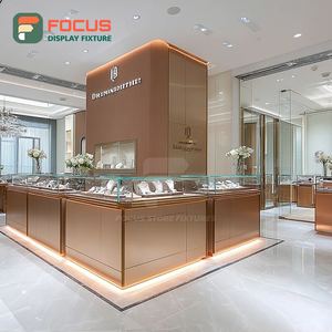 Exhibidores Minimalistas para Joyería Comercial, Acabado Laminado, Vitrina de Vidrio para Tienda de Marca - Product Image 2