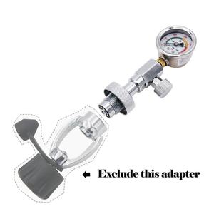 Vérificateur de pression pour bouteille d'air haute pression 400 bars en acier inoxydable pour plongée sous-marine avec valve DIN et régulateurs - Product Image 3
